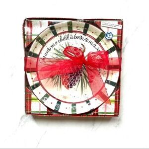 Vintage Julie Ueland Enesco Christmas Holiday Plate New Decor